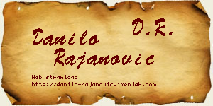 Danilo Rajanović vizit kartica